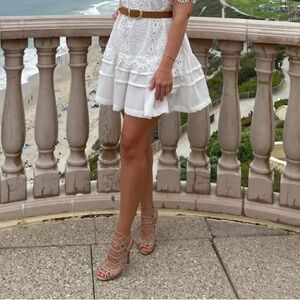 Elegant Tan Caged Heels